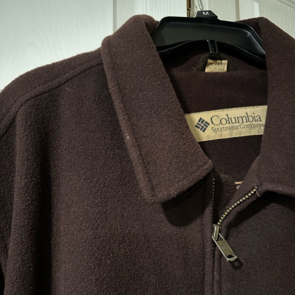 Men's Columbia Brown wool blend Jacket - Picture 2 of 8